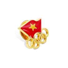 Combination of Two Flags Lapel Pin Badge (GZHY-LP-011)